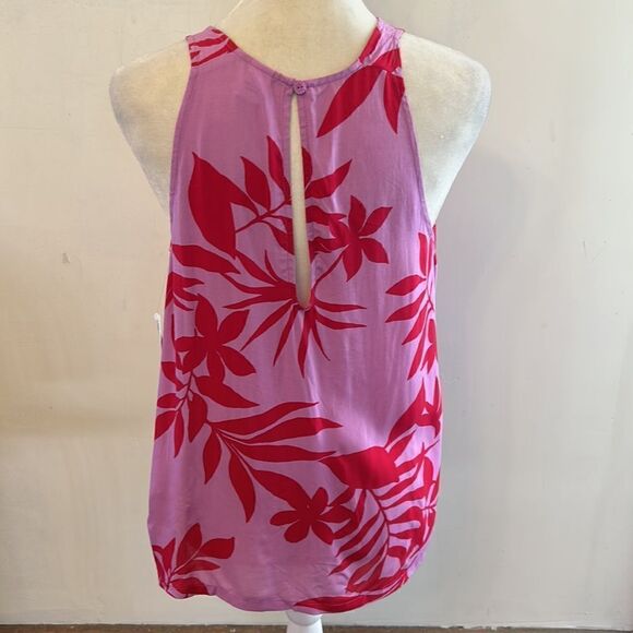 Old Navy pink fuschia floral sleeveless blouse Size S New - Picture 4 of 10